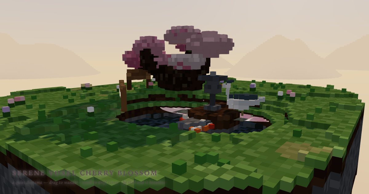 Screenshot of the 3D Cherry Blossom demo