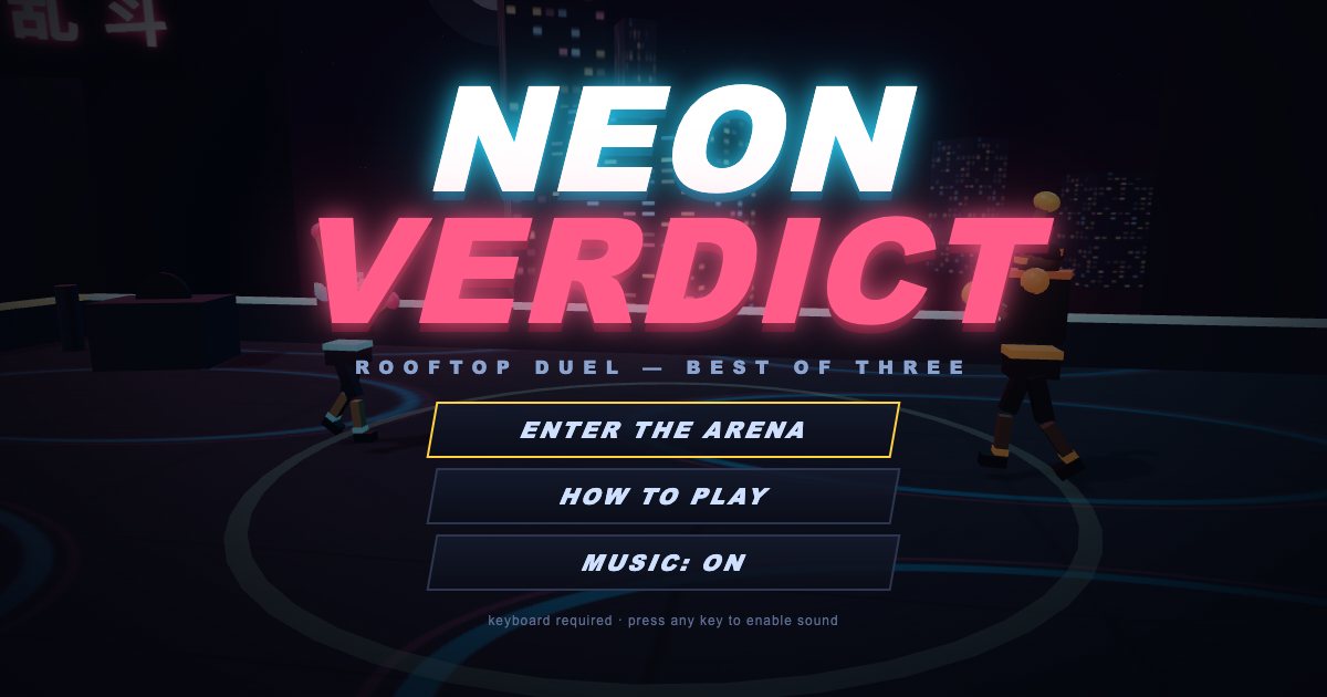 Screenshot of the 3D Fighting Game demo