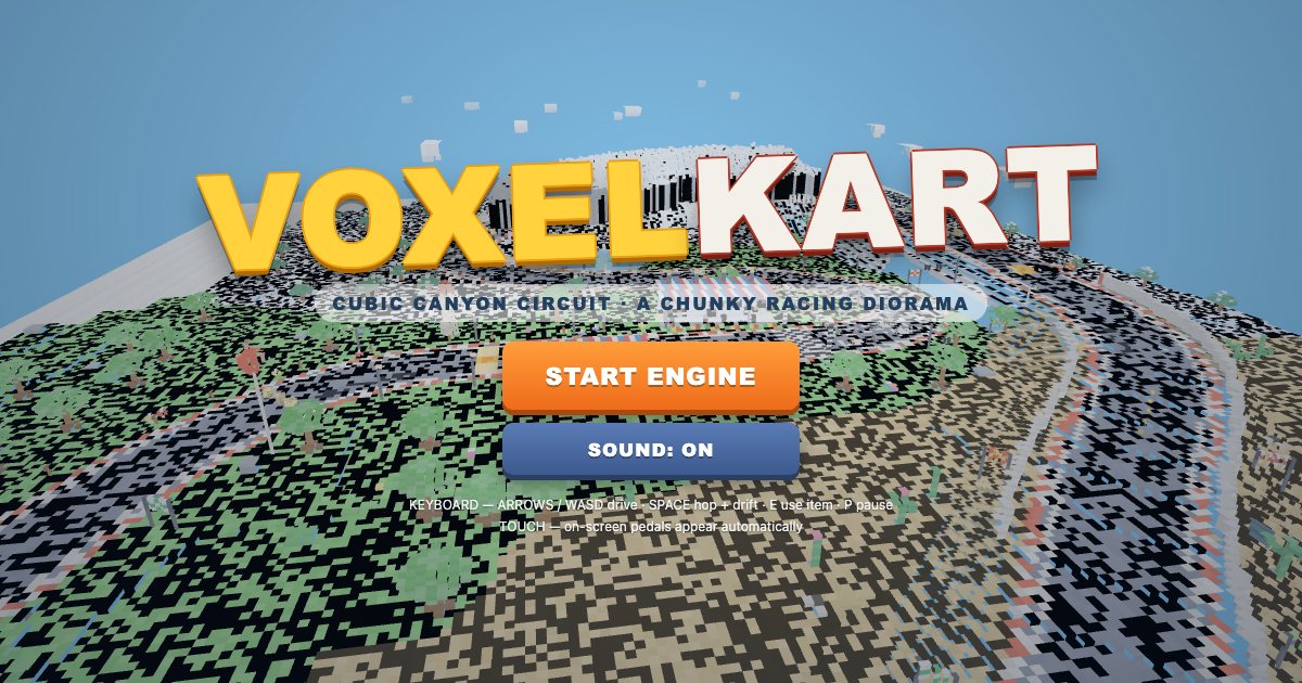Screenshot of the 3D Kart Racer demo