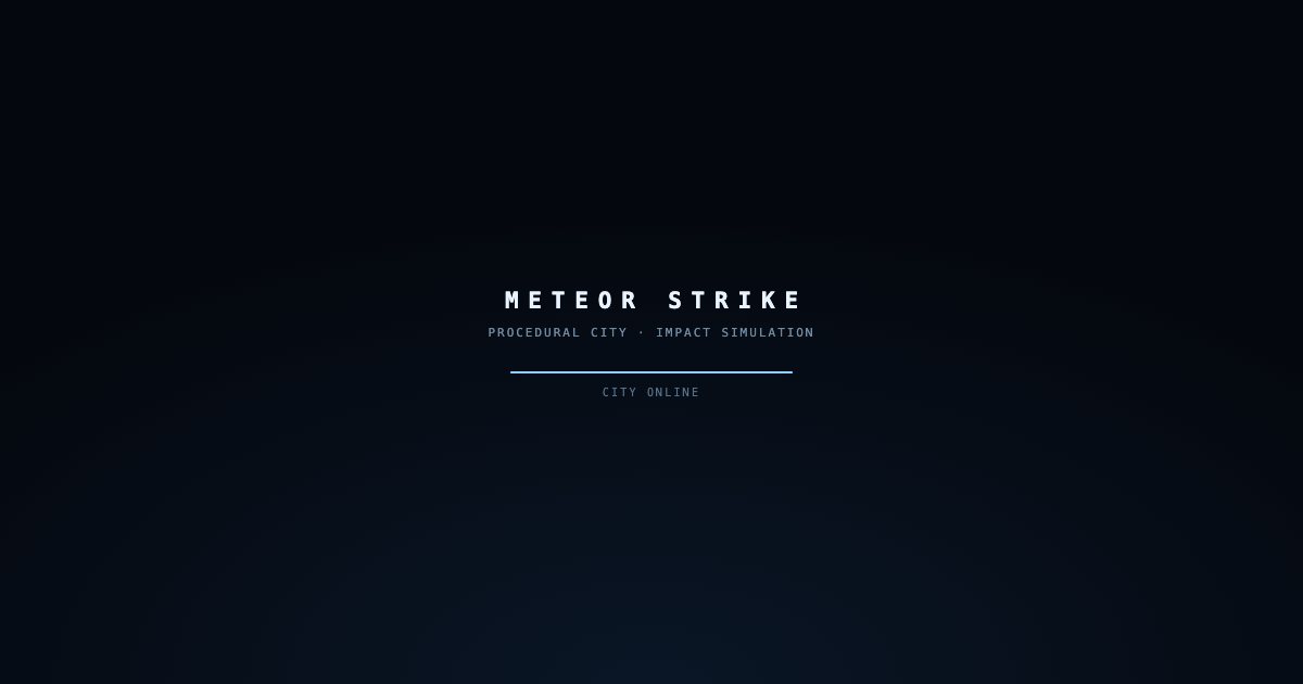 Screenshot of the 3D Meteor Strike demo