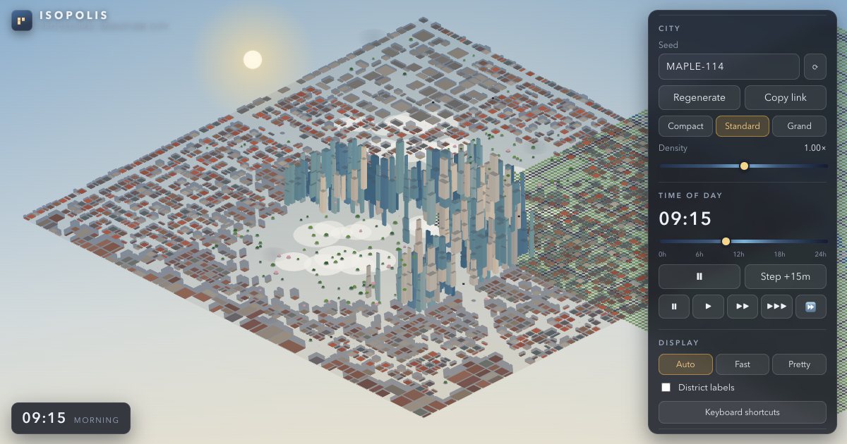 Screenshot of the 3D Procedural City Generator demo