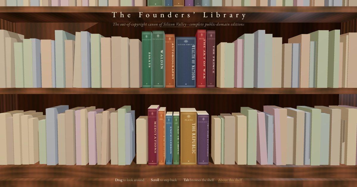 Screenshot of the Bookshelf demo