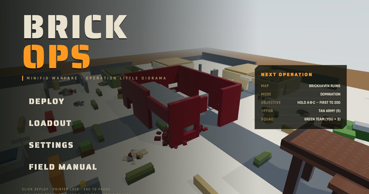 Screenshot of the Brick Ops demo