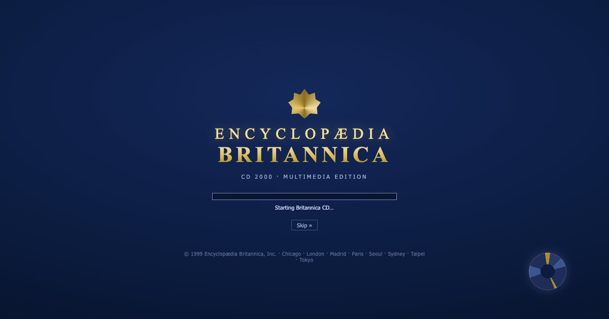 Screenshot of the Britannica demo