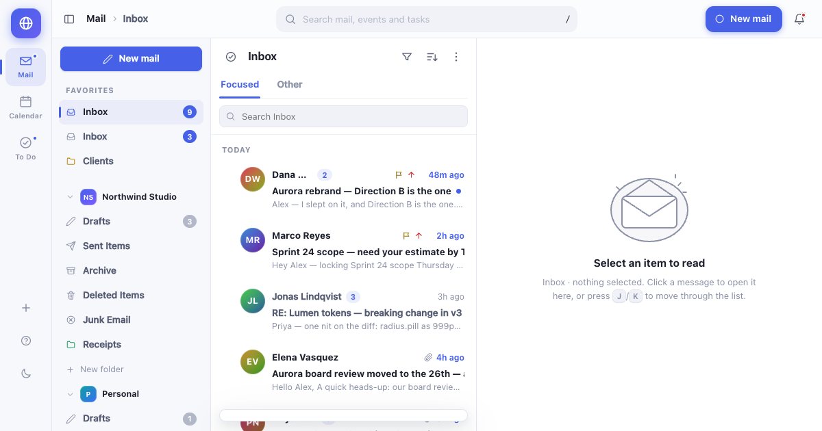 Screenshot of the Email Suite demo