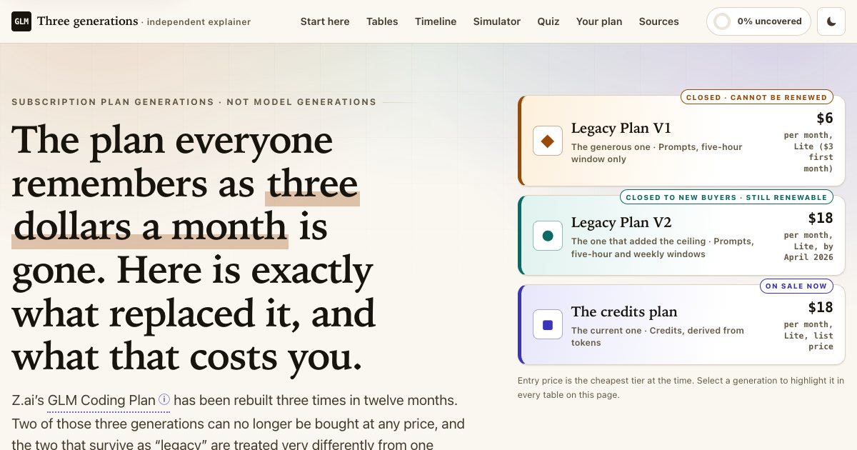 Screenshot of the Legacy Plan Explainer demo