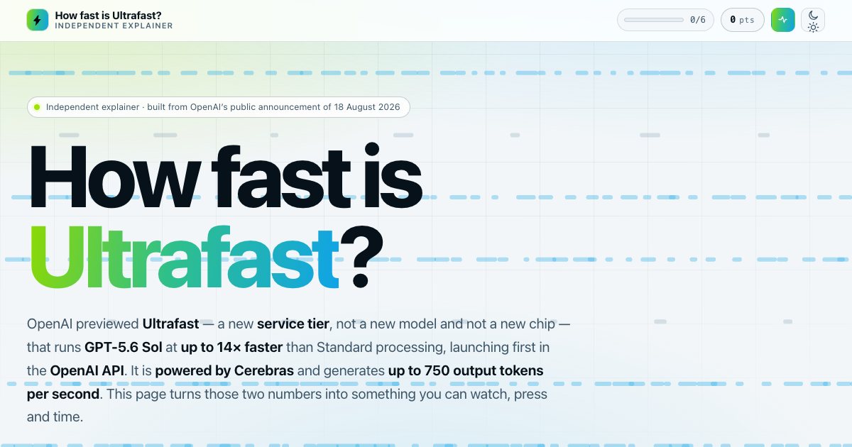 Screenshot of the Openai Ultrafast Explainer demo