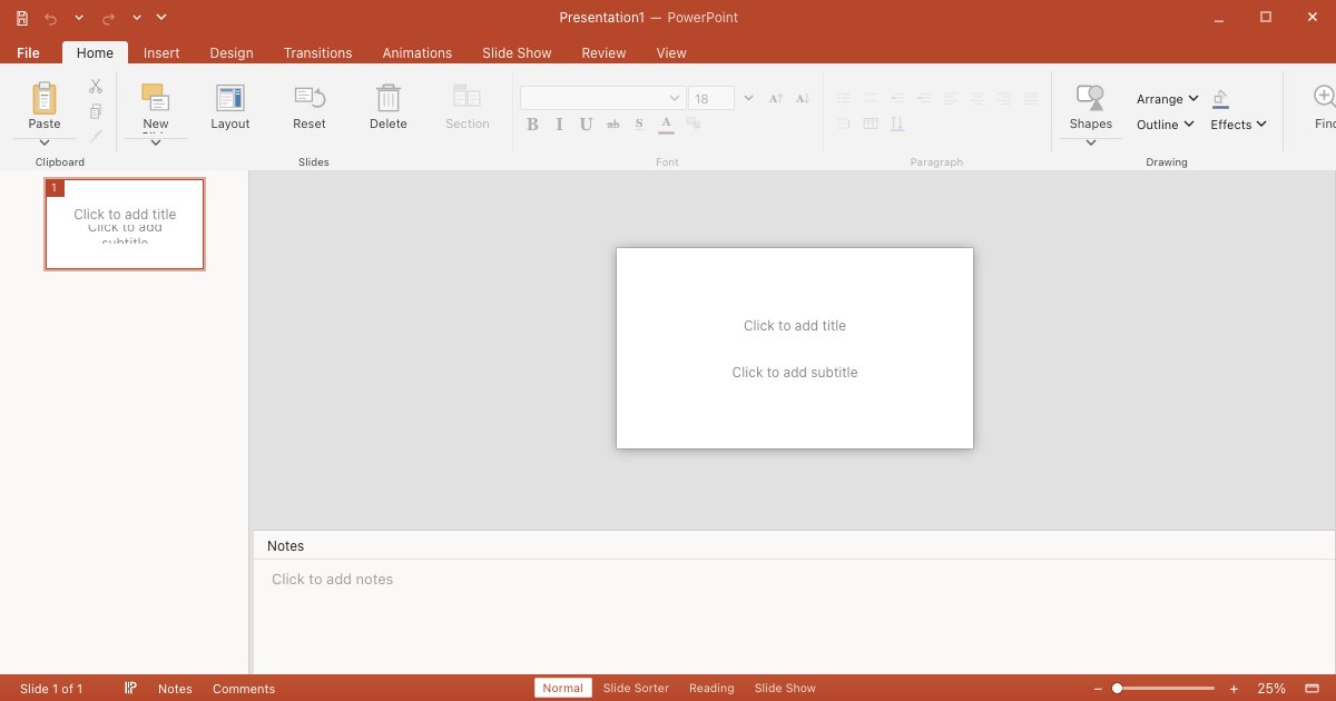 Screenshot of the Powerpoint demo