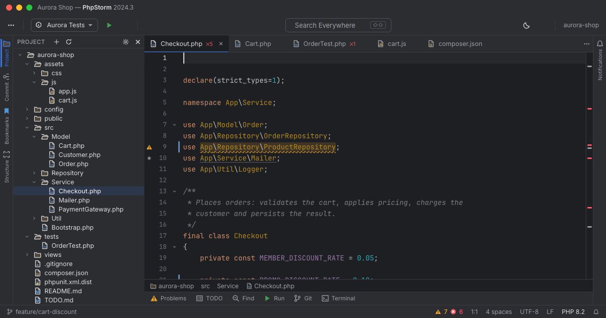Screenshot of the Web IDE demo